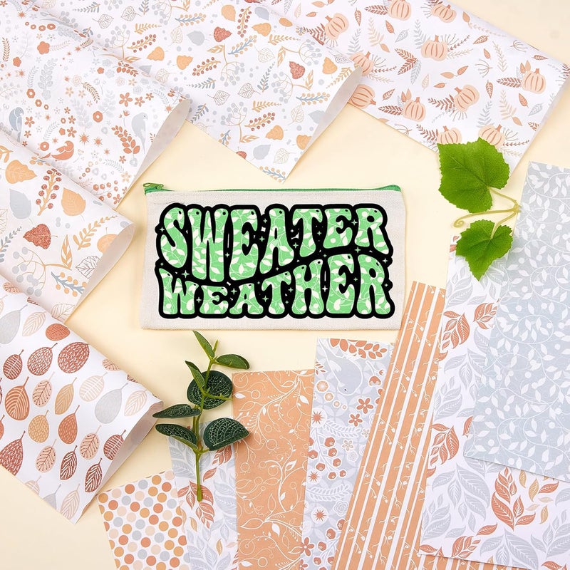 HTVSTD Boho Sublimation Ink Transfer Sheets 12 Sheets 12'' x 10''Green Sublimation Paper Boho Pattern Transfer Sheets for Mugs Tumblers DIY - Image 4